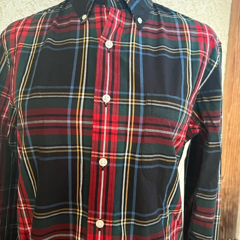 J. Crew Multicolor Plaid Button Down Shirt size S